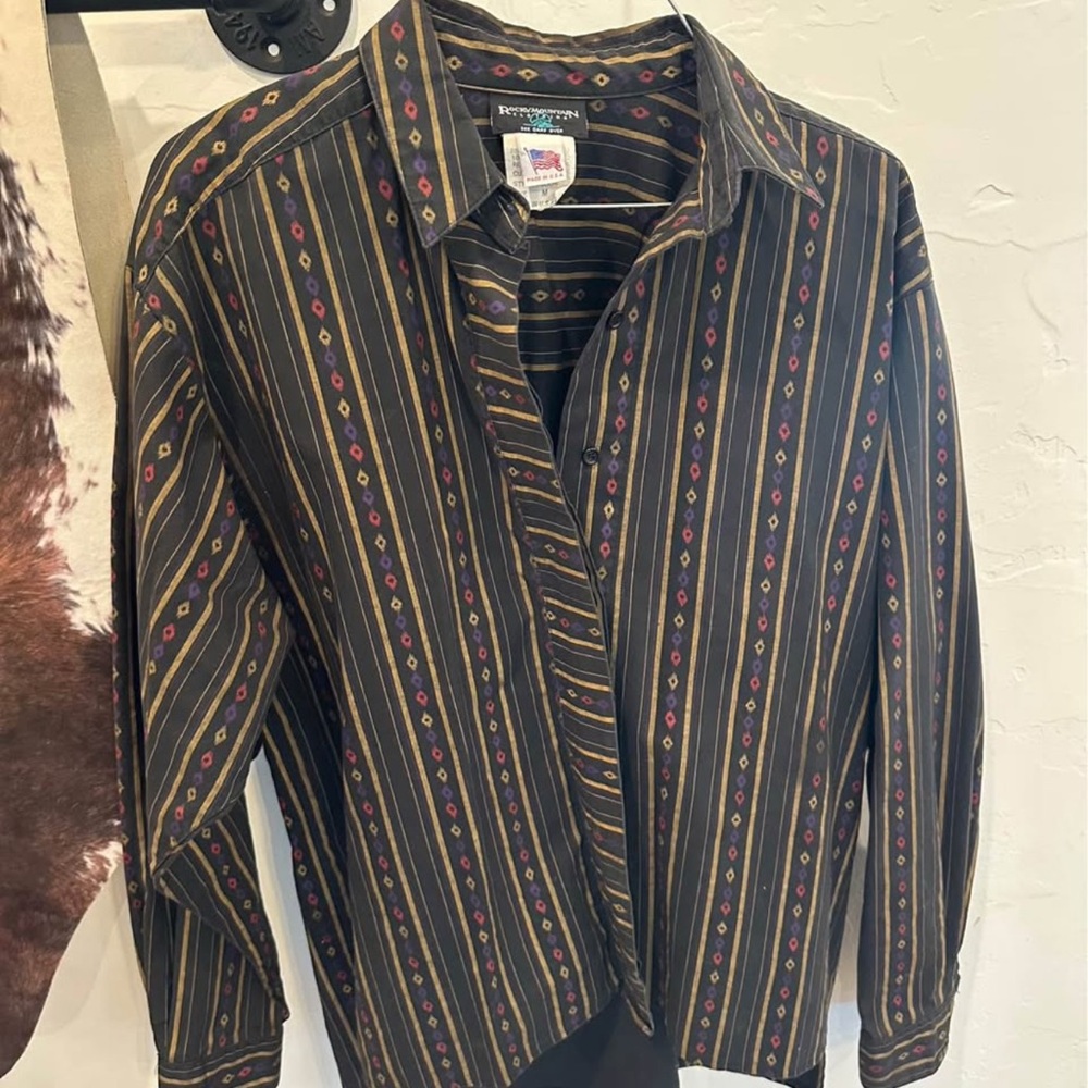 Vintage Rocky Mountain Button Up Shirt